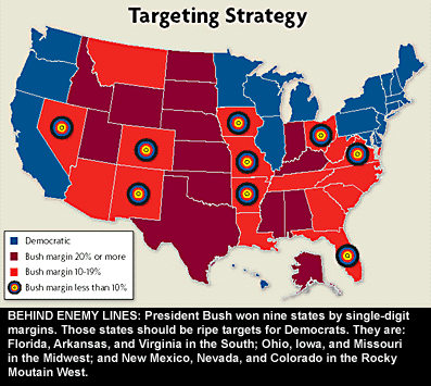 Democrat Leadership Council target map